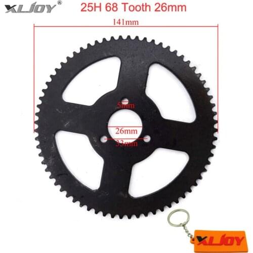 25H 68 Tooth 26mm Rear Chain Sprocket For 2 Stroke 47cc 49cc Engine Chinese Pocket Bike Mini ATV Quad 4 Wheeler Goped Scooter