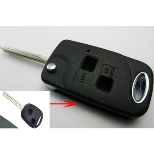 10 PCS/lot For Lexus IS200 GS300 LS400 RX300 Modified Flip Folding Remote Key Shell Case 2 Button Fob Key Cover