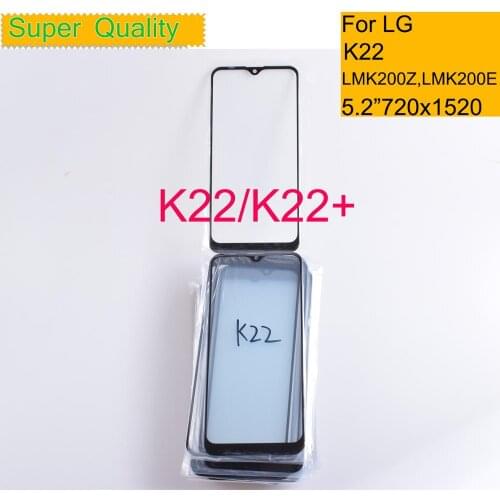 10Pcs/Lot For LG K22 Touch Screen Panel Front Outer Glass Lens For LG K22+ LMK200Z LMK200E LMK200B LM-K200 LCD Glass Replacement