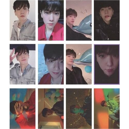 12Pcs/Set KPOP EXO BAEKHYUN Bambi Photobook Album Self Made Paper Lomo Card Photo Card Poster HD Photocard Fans Collection