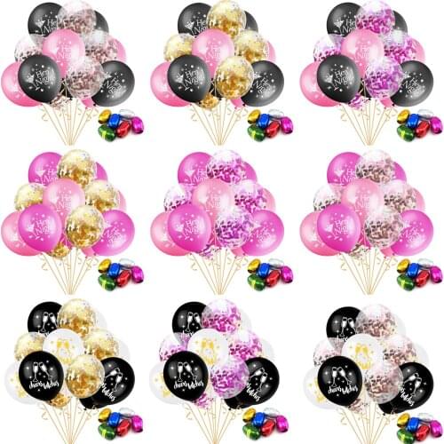 15pcs/set 12 Inch Cheer Bitches Hen Party Round Latex Confetti Balloon Wedding Engagement Women Single Party Decor Ballons