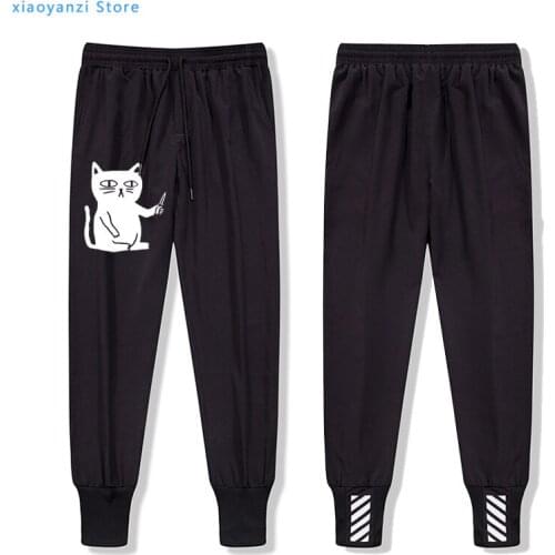 2020 cool summer Men Women Sweatpants casual Joggers Unisex Trouser cat print Men Pants Jogger Sports Streetwear