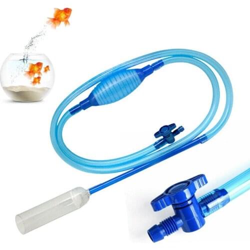 263cm Aquarium Cleaner Vacuum Pump Siphon Gravel Cleaner Pump Water Change Safe For Fish Tank Cleaning Tool Plastic
