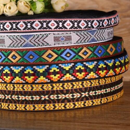 40yards/lot width 20mm/38mm Classic national jacquard lace webbing ribbon tape diy sewing belt diy patchwork ribbons