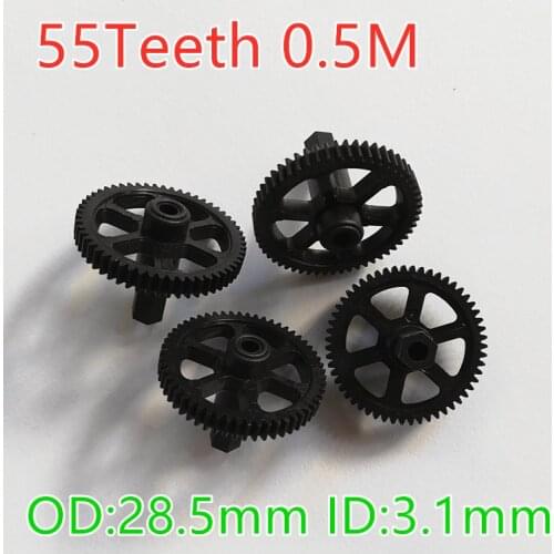 Free Shipping 4pcs 0.5M 55T 55 Teeth RC Props Gears For Quadcopter Drone Helicopter Toys Spare Parts Access