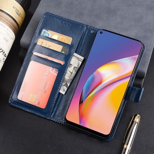Flip Wallet Case For OPPO Reno 5 Lite Leather Cover For OPPO A94 4G Phone Case Funda Capa Coque