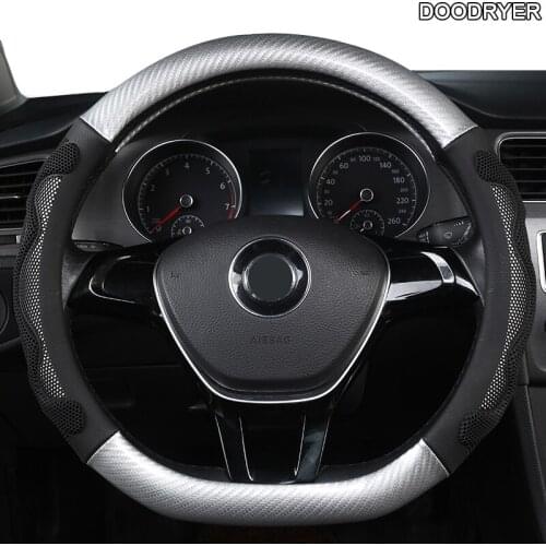 DOODRYER Carbon Fiber Leather Car Steering Wheel Cover For Infinitis Q30 Q50 FX35 QX50 QX56 QX60 QX70 FX G25 G37