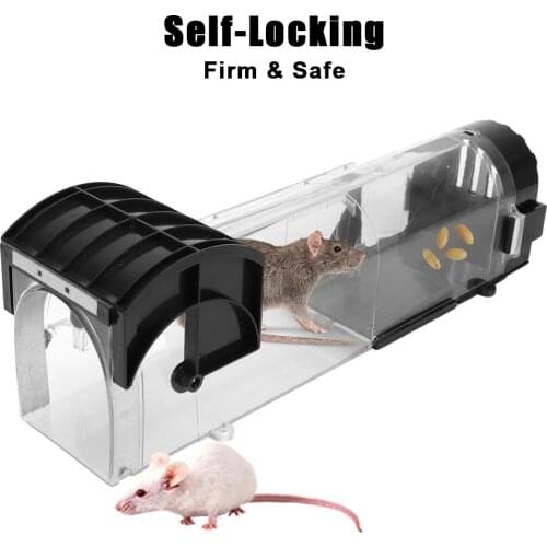 Humane for Indoor Outdoor Garden Plastic Rodents Trap Reusable Household Mouse Catcher Smart Self-locking Mousetrap Safe Firm