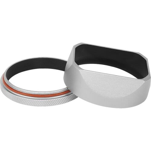 LXH X100V lens hood Square Aluminum Metal Lens Hood with 49mm adapter ring For Fujifilm FUJI X100V X100F X100S Camera