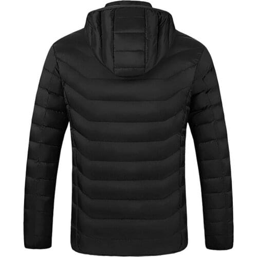Men Electric Heated Jackets Down Cotton Outdoor Coat USB Electric Heating Hooded Winter Warm Jackets Winter d88