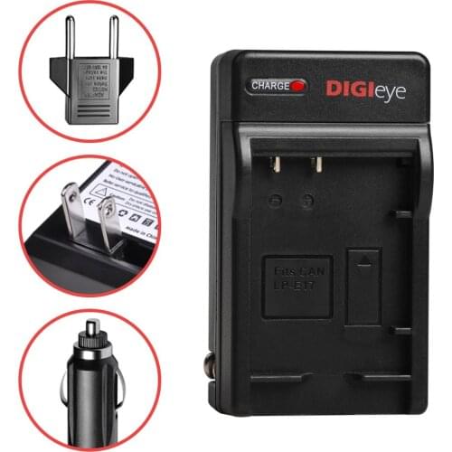 LP-E17 LP E17 Wall Charger Car Battery Charger Compatible with Canon Rebel T6i, T6s, T7i, 750D, 760D, 8000D, Kiss X8i, 800