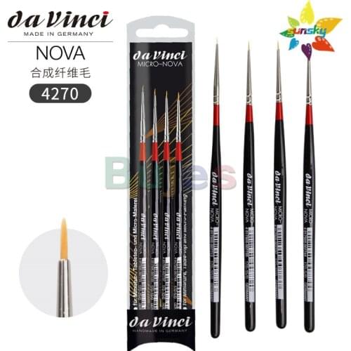 Original Germany da vinci 4270 MICRO-NOVA 170 Synthetic fiber Micro brush Craft brush Detail brush Professional art supplies