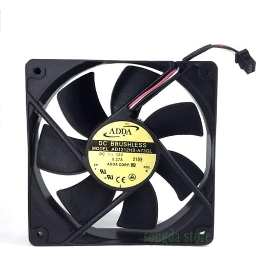 Original adda AD1212HB-A73GL 120*120*25MM 12cm 12V 0.37A computer case electronic enclosures cooling fan