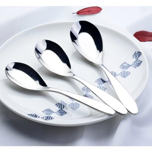 Stainless steel Flat Spoon Multifunctional Seasoning Spoon Children Spoons For Dinnerware