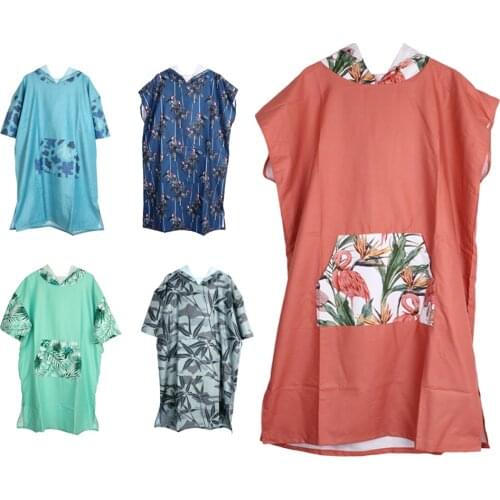 Surf Changing Towel Poncho Robe with Hood for Men Women Great for Changing at Swimming Pool or Beach