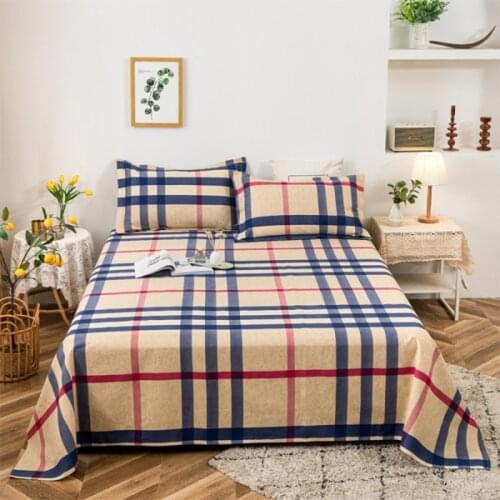 LUCKYBULL Modern Simple Style Bed Sheet Fitted Sheet Antifouling Anti-crease Portable Sheets Cover for Bed