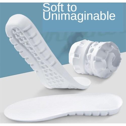 ZK30 Sports High Elastic Kinetic Energy Ultra-Light Insoles Sweat ShockAbsorbent Deodorant Breathable EVA Soft Shoes Pad Brioche