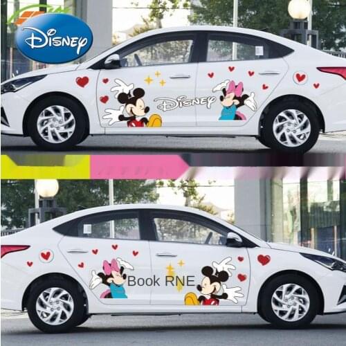 Disney MinnieCar Sticker Personality Cute Cartoon Donald Duck Daisy Creative Body Sticker Scratch Decorative Car Sticker