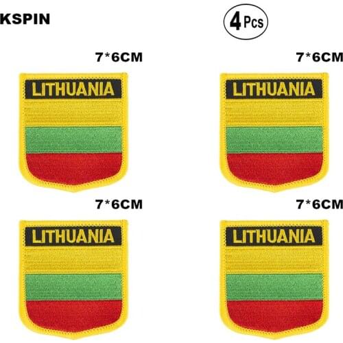 Lithuania Shiled Shape flag patches national flag patches for Cothing DIY Decoration