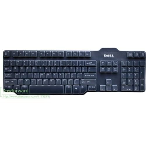 Ultra Thin Silicone Keyboard Protective Skin Cover Compatible for Dell RH659 L100 SK-8115 104-key 8115 USB Wired Keyboard