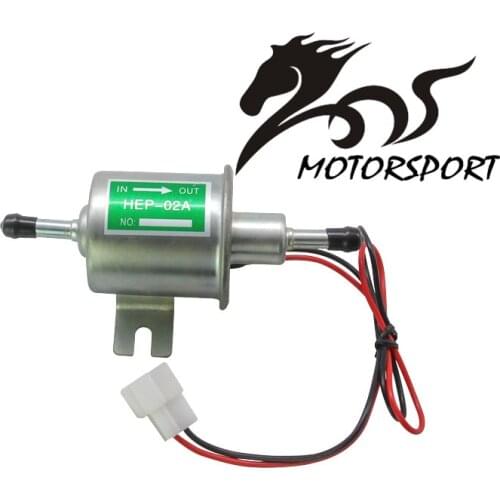 Fuel Pump 12v Electric Petrol Pump Low Pressure Bolt Fixing Wire Diesel HEP-02A Set Metal Silver