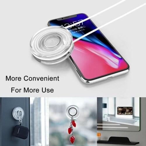 Universal Reusable Magic Nano Sticker Traceless Phone Holder Casual Paste Cable Winder Double Side Wall Sticker Car phone holder