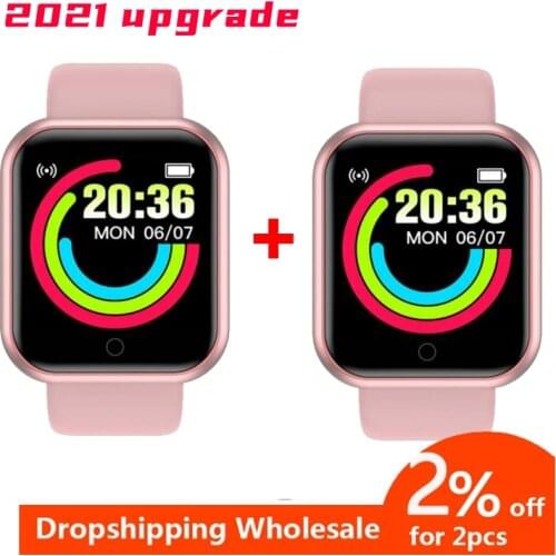 Y68 Smart Watch Men 2021 Smartwatch Heart Rate Blood Pressure Sleep Motion Tracking Monitoring Smart Bracelet for Android IOS