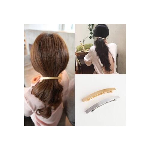 60pcs/lot DIY Simple Golden Sliver Alloy Pinch Cock Hair Clips Ponytail Holder Hairpins Hair Styling Tools Accessories HA931