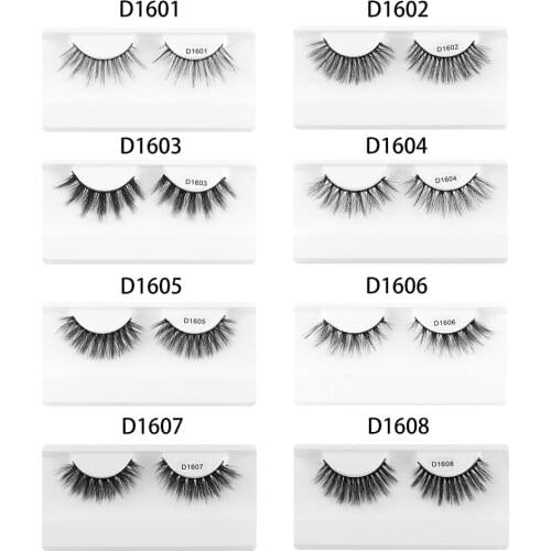 1 Pairs Multi-Styles 3D Soft Faux Mink Hair False Eyelashes Crisscross Long Wispies Fluffy Eyelashes Natural Handmade Extension