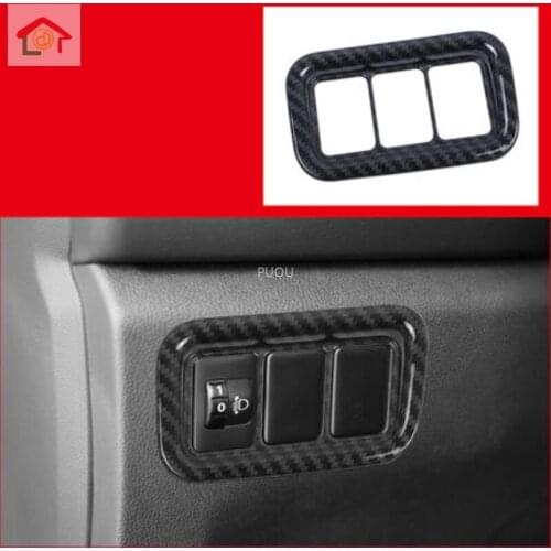 For Mitsubishi ASX 2020 1PC Carbon Fiber ABS Chrome Car Headlight Adjustment Cover Trim Molding Car Styling Accessories