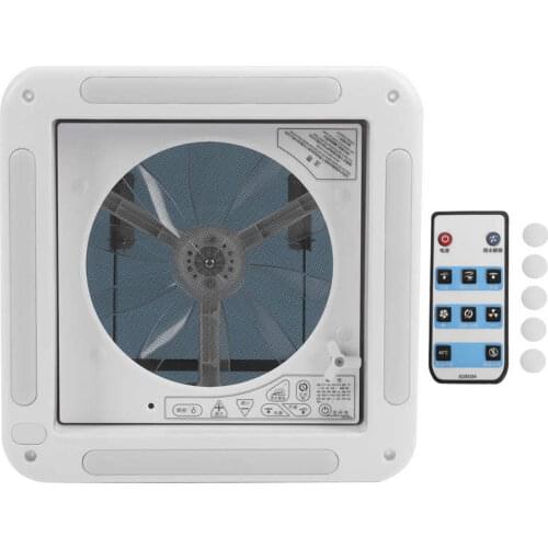 280x280mm RV Caravan Electric Exhaust Vent Fan with LED Light Bothway Air Exchange Roof Mounting with 10pcs Blades