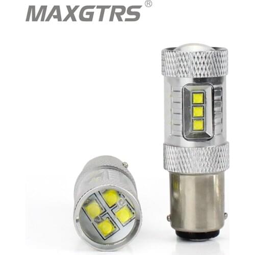 2x S25 1157 BA15D DRL 30W 50W 80W LED CREE Chip Car Auto Rear Tail Stop Lights LED Parking Lamp Bulb White/Red/Yellow