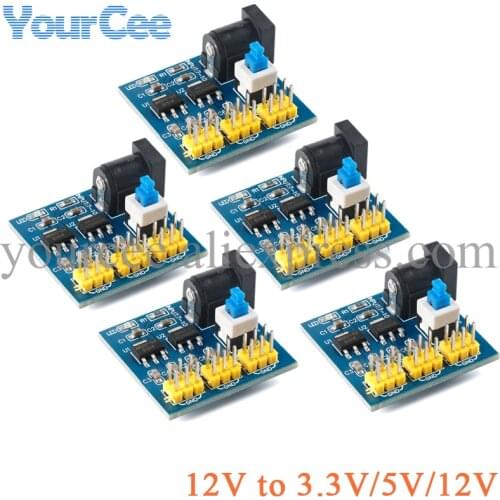 5 pc Multi Output Voltage Conversion Module DC-DC 12V to 3.3V 5V 12V AMS1117 Power Module