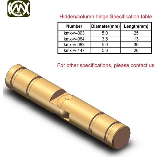 500pcs CH5.0*20/25/30mm KIMXIN Wholesale copper cabinet hinge Antique furniture hardware Hidden column hinge penboxes hinges