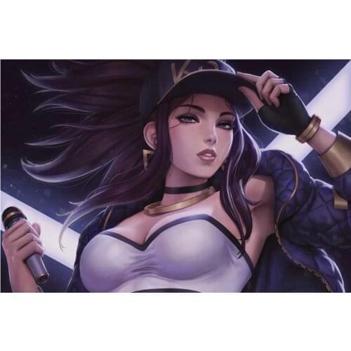 LOL Diamond Painting 5D DIY kit hero KDA singer art cross stitch full square round diamond embroidery mosaic Room decoration