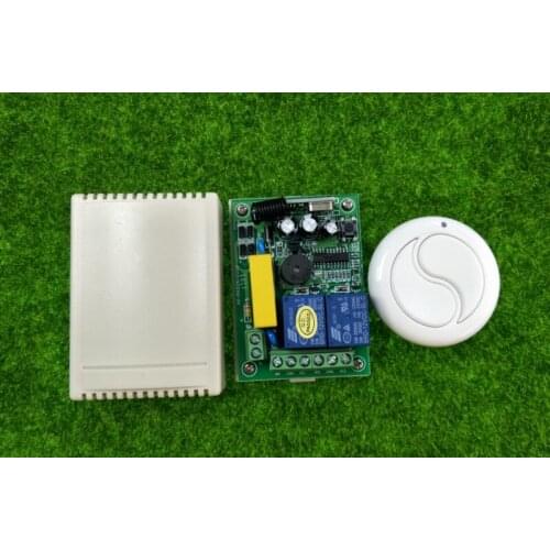 AC 220V 2 CH 2CH Remote Control Garage Door RF Wireless Remote Control Switch System Transmitter+ Receiver