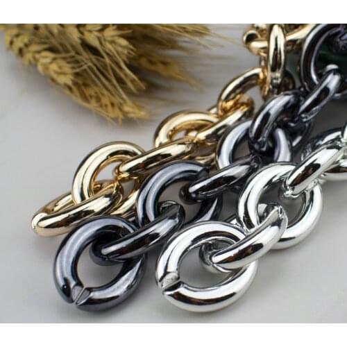 50pcs/lot Metal Colors Acrylic Buckle Beads DIY Chains Mask Earrings Bracelets Necklace Loops Strap Connectors Accessories