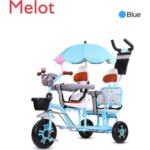 Childrens Tricycle Can Take People Baby Bicycle Twin Trolley Baby Baby Walking Tool