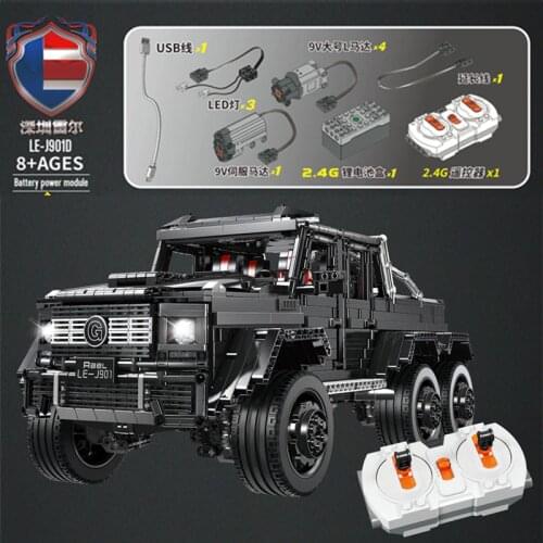 DHL IN STOCK LE-J901 LE-J902 LE-J903 New Car Series MOC 2425 G63AMG 6X6 LAND CRUISER Model Building Blocks Bricks Kids Toys