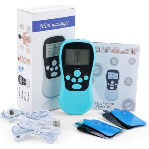 8 Modes Electric herald Tens Muscle Stimulator EMS Acupuncture Body Massage Digital Therapy Machine Electrostimulator Timing USB