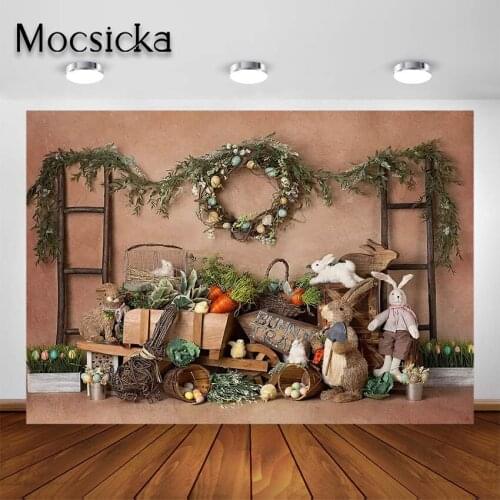 Mocsicka Spring Easter Photography Backdrop Birthday Cake Smash Baby Kid Portrait Photoshoot Background for Photographic Studio
