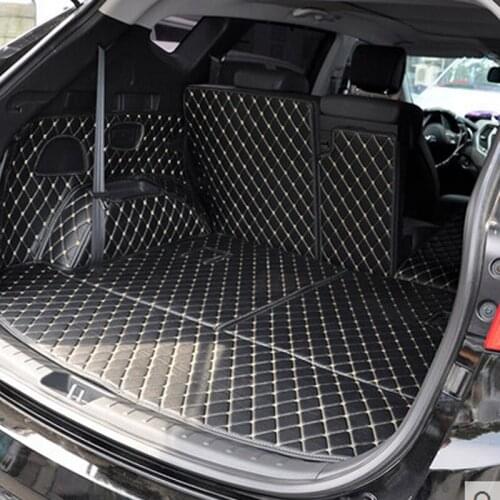 Good quality Special car trunk mats for Hyundai Grand Santa fe 7seats 2017 durable cargo liner boot carpets Santafe 2016-2013