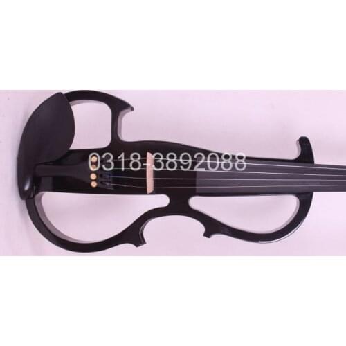 Quality electro-acoustic violin guitar shaft electronic violin mahogany white - 2