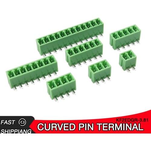 KF2EDGR-3.81 pluggable terminal block 3.81mm mini pcb connector 2P 3P 4P 5P 6P 7P 8P angle seat