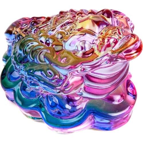 Colorful Crystal Golden Toad Lucky Decoration Prosperous Transit Lucky Jinbao Home Decoration Gifts