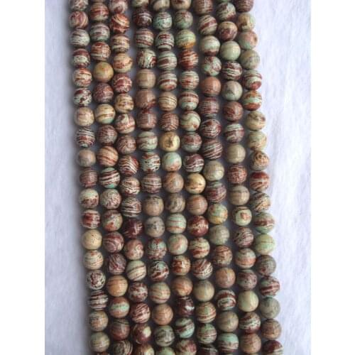Natural Green Rainbow Veins Jasper 10mm Round Loose Beads For Jewelry Making DIY Bracelet Necklace Earrings