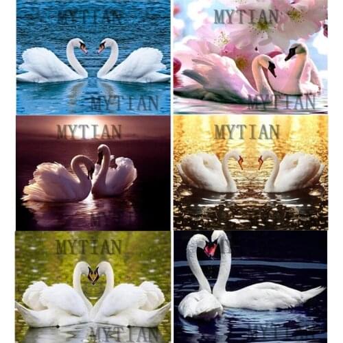 Diamond Embroidery Swan Pictures Rhinestones Diamond Mosaic Animals Diamond Painting Full Square/round Drill wedding decoration