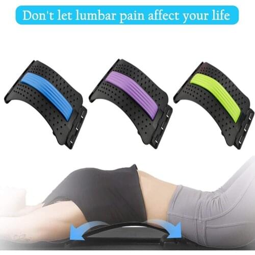 Fitness Back Massager Back Stretcher Lumbar Stretching Device Stretch Relax Stretcher Lumbar Support Spine Pain Relief