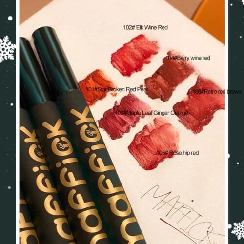 6 Colors Matte Velvet Lip Gloss Liquid Lipsticks Waterproof Long Lasting Nonstick Cup Lipgloss Makeup Sexy Lip Tint Glaze TSLM1