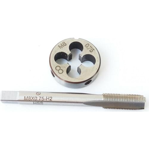 CNC HSS M8 x 0.75mm Tap & M8 x 0.75mm Die Metric Thread Right Hand Tap And Die Set